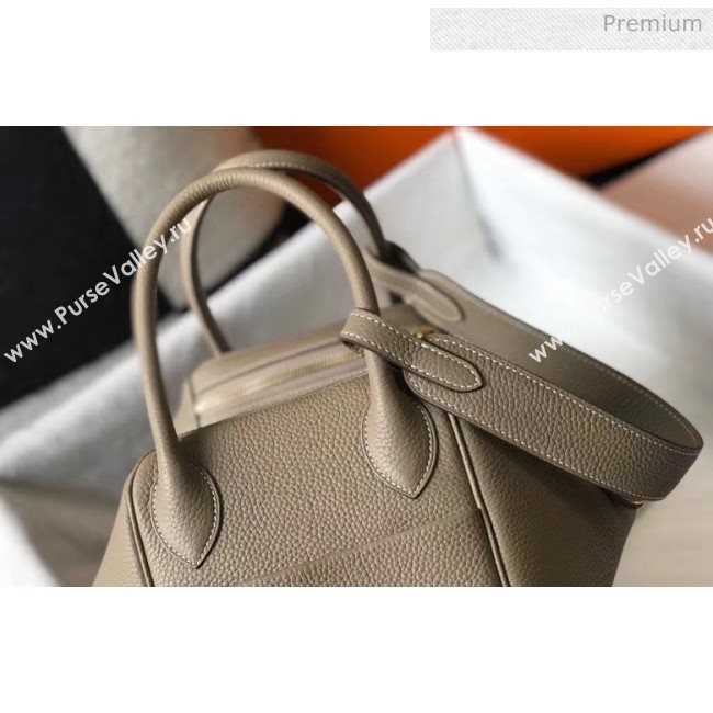 Hermes Lindy 30cm Bag In Togo Calfskin Leather Dove Gray 2020 (FL-20052914)