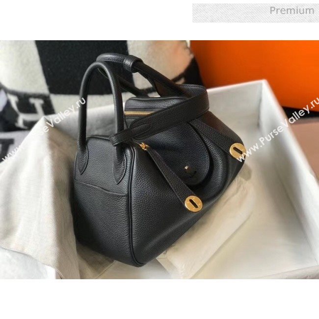 Hermes Lindy 30cm Bag In Togo Calfskin Leather Black 2020 (FL-20052915)