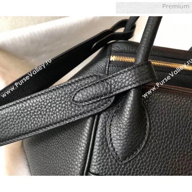 Hermes Lindy 30cm Bag In Togo Calfskin Leather Black 2020 (FL-20052915)