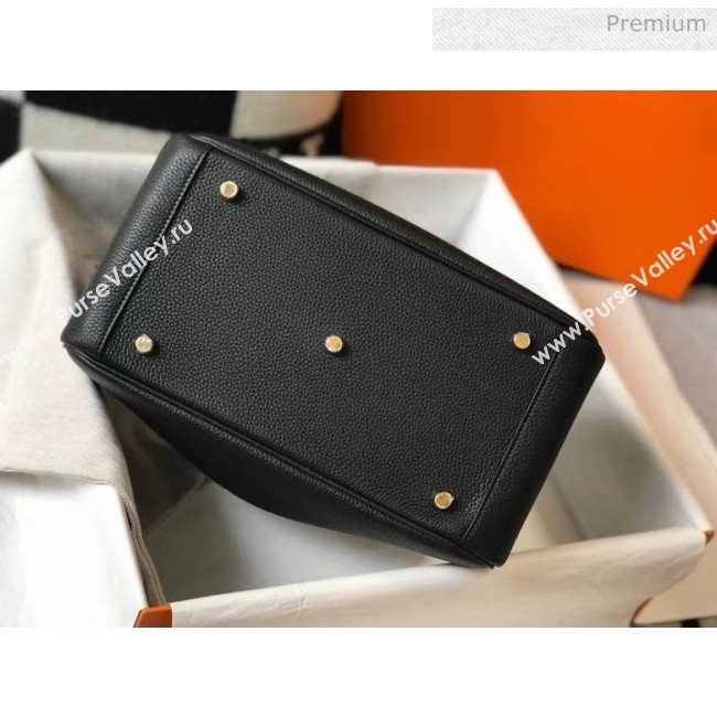 Hermes Lindy 30cm Bag In Togo Calfskin Leather Black 2020 (FL-20052915)