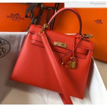 Hermes Kelly 25cm Top Handle Bag in Epsom Leather Orange 2020 (FL-20052920)