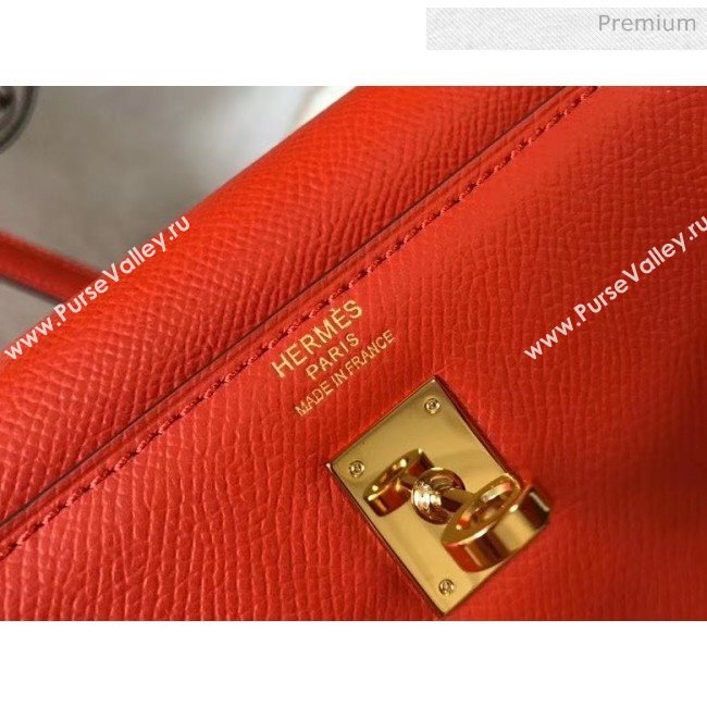 Hermes Kelly 25cm Top Handle Bag in Epsom Leather Orange 2020 (FL-20052920)