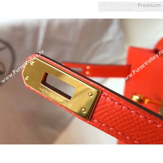 Hermes Kelly 25cm Top Handle Bag in Epsom Leather Orange 2020 (FL-20052920)