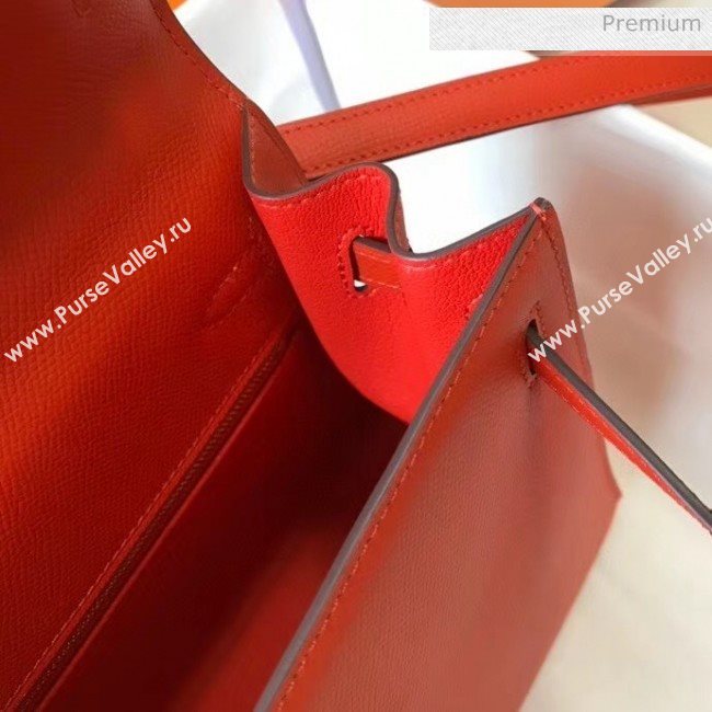 Hermes Kelly 25cm Top Handle Bag in Epsom Leather Orange 2020 (FL-20052920)