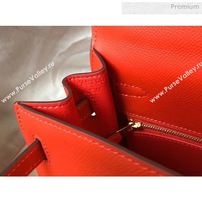 Hermes Kelly 25cm Top Handle Bag in Epsom Leather Orange 2020 (FL-20052920)