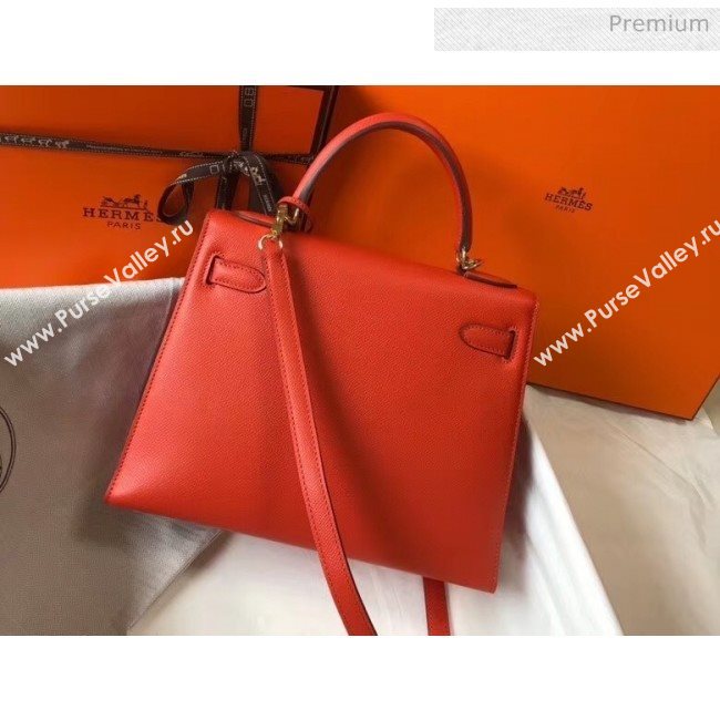 Hermes Kelly 28cm Top Handle Bag in Epsom Leather Orange 2020 (FL-20052921)