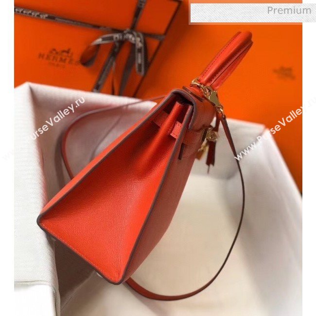 Hermes Kelly 28cm Top Handle Bag in Epsom Leather Orange 2020 (FL-20052921)