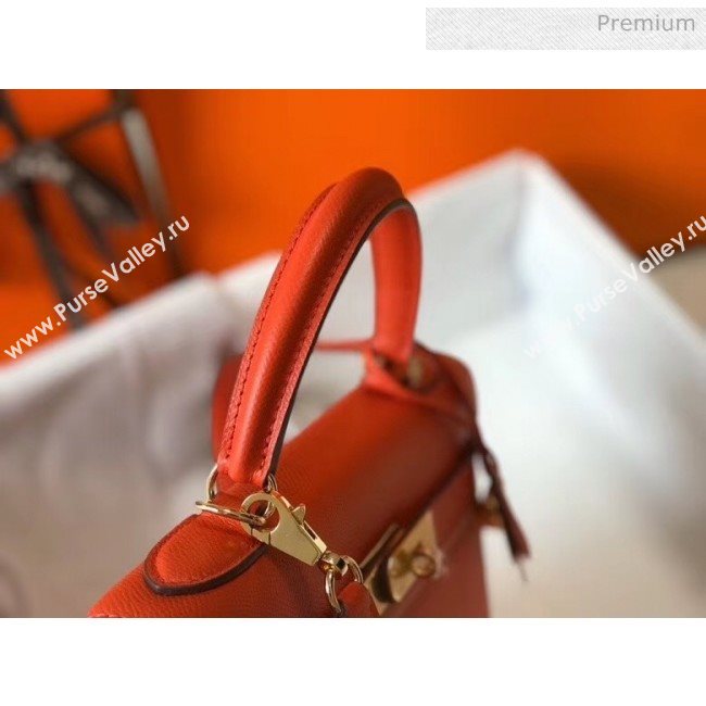 Hermes Kelly 28cm Top Handle Bag in Epsom Leather Orange 2020 (FL-20052921)