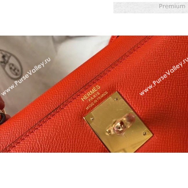 Hermes Kelly 28cm Top Handle Bag in Epsom Leather Orange 2020 (FL-20052921)