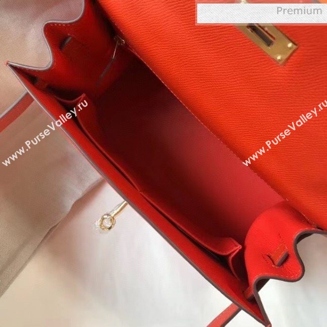 Hermes Kelly 28cm Top Handle Bag in Epsom Leather Orange 2020 (FL-20052921)