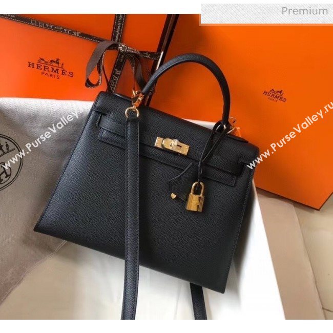 Hermes Kelly 28cm Top Handle Bag in Epsom Leather Black 2020 (FL-20052922)