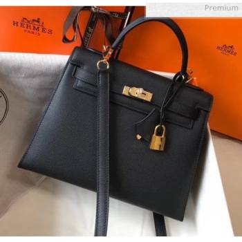 Hermes Kelly 28cm Top Handle Bag in Epsom Leather Black 2020 (FL-20052922)