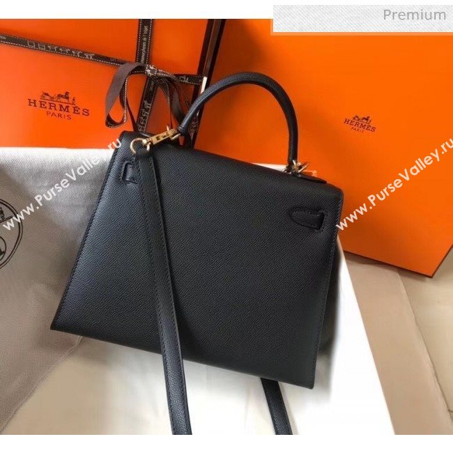 Hermes Kelly 28cm Top Handle Bag in Epsom Leather Black 2020 (FL-20052922)