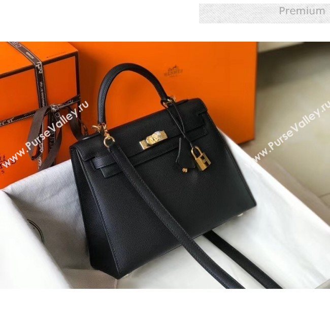 Hermes Kelly 28cm Top Handle Bag in Epsom Leather Black 2020 (FL-20052922)