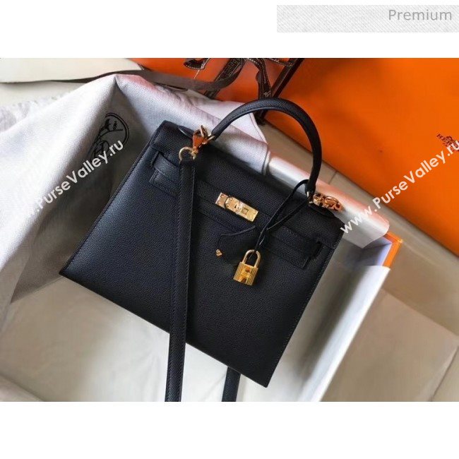 Hermes Kelly 28cm Top Handle Bag in Epsom Leather Black 2020 (FL-20052922)