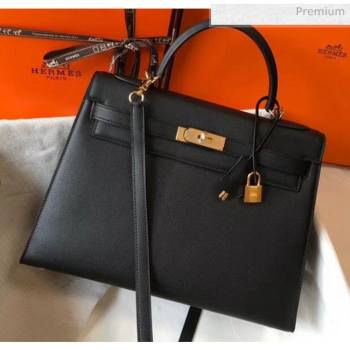 Hermes Kelly 32cm Top Handle Bag in Epsom Leather Black 2020 (FL-20052923)