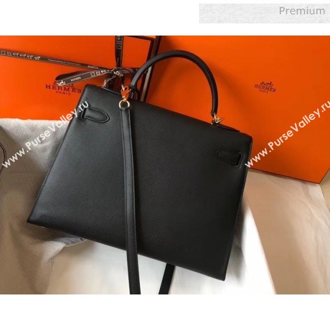 Hermes Kelly 32cm Top Handle Bag in Epsom Leather Black 2020 (FL-20052923)