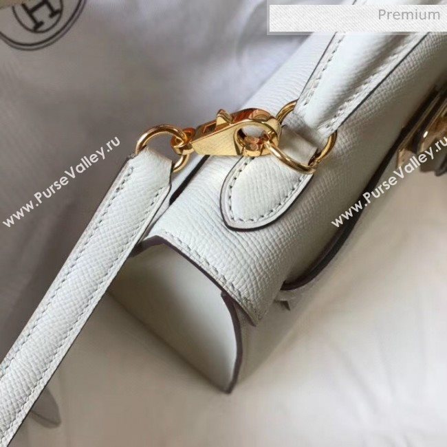 Hermes Kelly 25cm Top Handle Bag in Epsom Leather Off-White 2020 (FL-20052925)