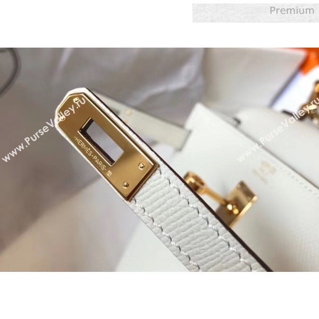 Hermes Kelly 25cm Top Handle Bag in Epsom Leather Off-White 2020 (FL-20052925)