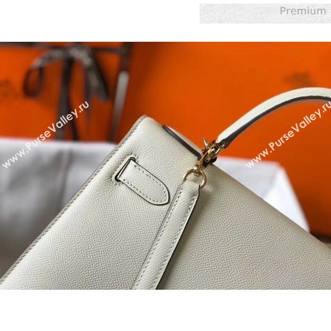 Hermes Kelly 28cm Top Handle Bag in Epsom Leather Off-White 2020 (FL-20052924)