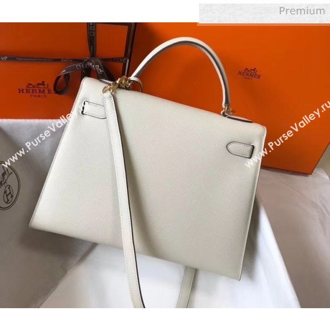 Hermes Kelly 32cm Top Handle Bag in Epsom Leather Off-white 2020 (FL-20052926)
