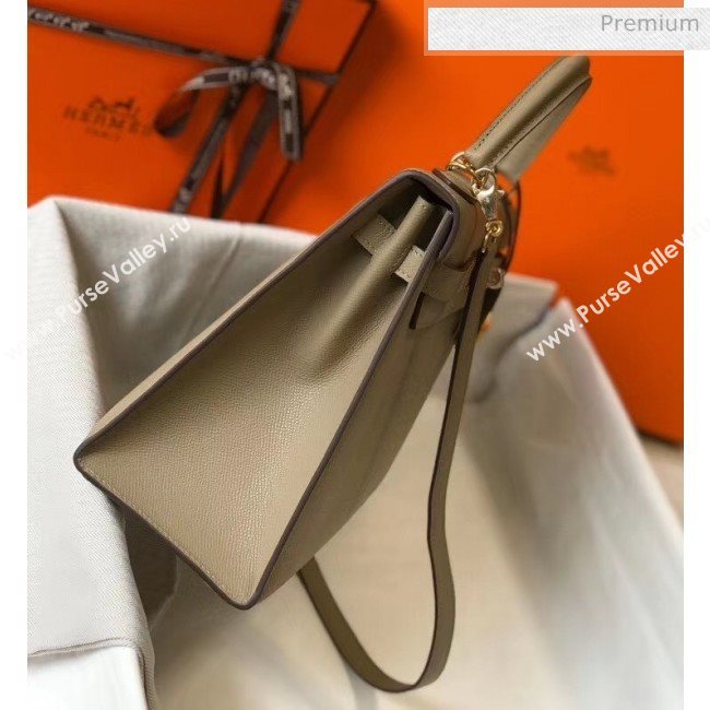 Hermes Kelly 32cm Top Handle Bag in Epsom Leather Dove Gray 2020 (FL-20052929)