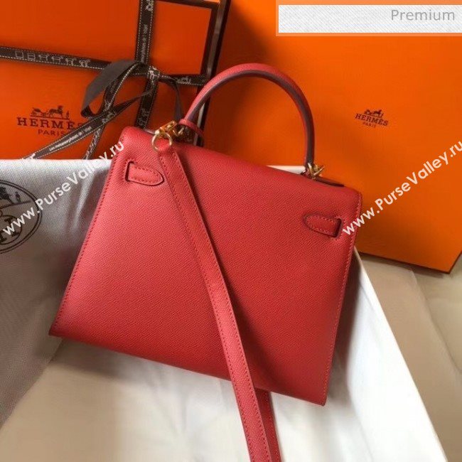 Hermes Kelly 25cm Top Handle Bag in Epsom Leather Red 2020 (FL-20052930)