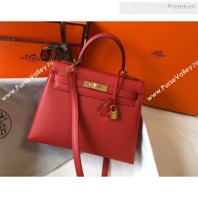 Hermes Kelly 28cm Top Handle Bag in Epsom Leather Red 2020 (FL-20052931)