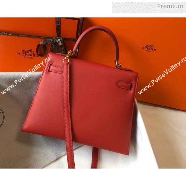 Hermes Kelly 28cm Top Handle Bag in Epsom Leather Red 2020 (FL-20052931)