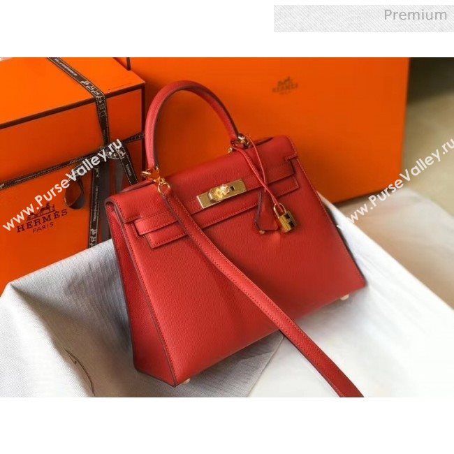 Hermes Kelly 28cm Top Handle Bag in Epsom Leather Red 2020 (FL-20052931)