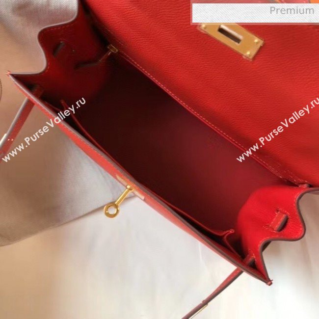 Hermes Kelly 28cm Top Handle Bag in Epsom Leather Red 2020 (FL-20052931)