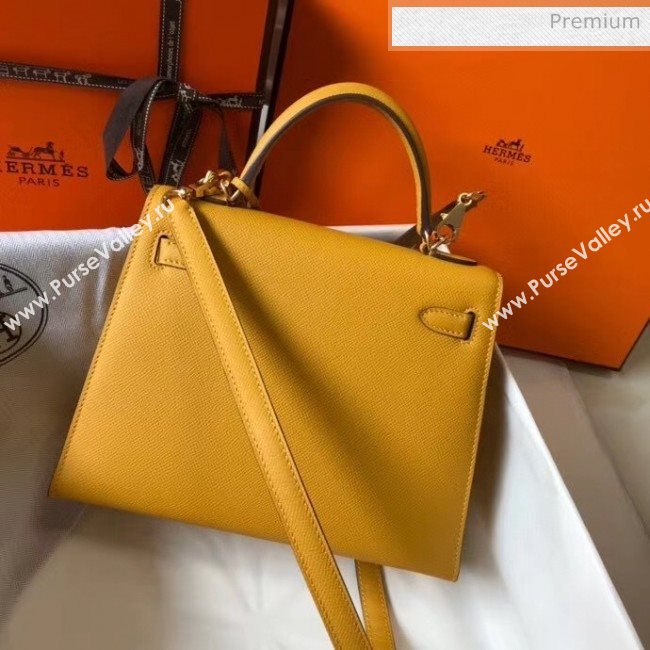 Hermes Kelly 25cm Top Handle Bag in Epsom Leather Ginger 2020 (FL-20052933)