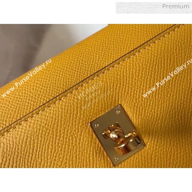 Hermes Kelly 25cm Top Handle Bag in Epsom Leather Ginger 2020 (FL-20052933)