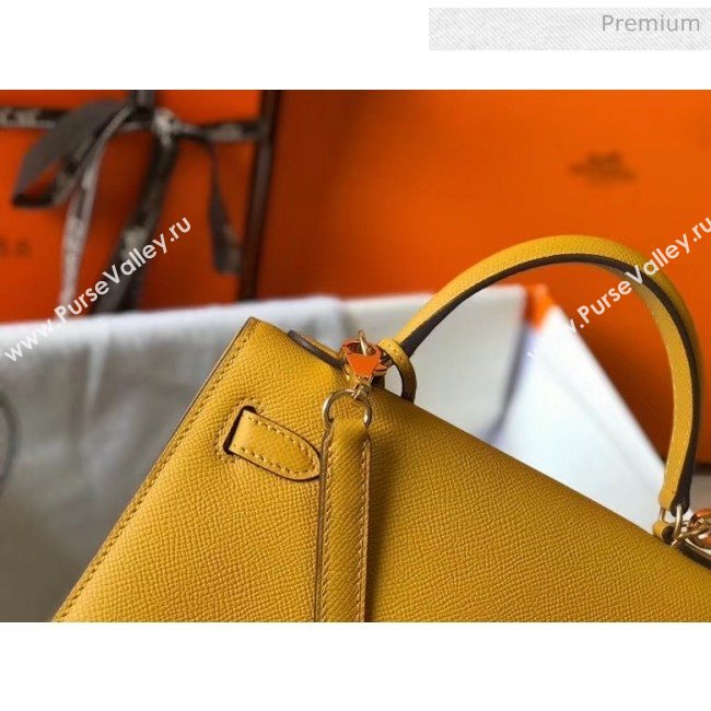 Hermes Kelly 25cm Top Handle Bag in Epsom Leather Ginger 2020 (FL-20052933)