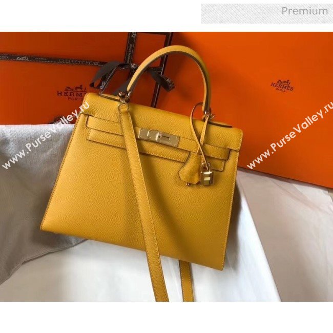 Hermes Kelly 28cm Top Handle Bag in Epsom Leather Ginger 2020 (FL-20052934)