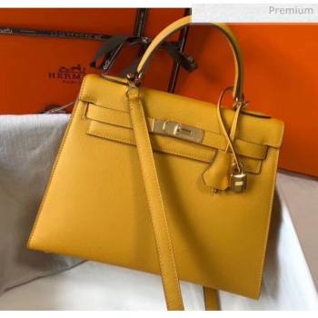 Hermes Kelly 28cm Top Handle Bag in Epsom Leather Ginger 2020 (FL-20052934)