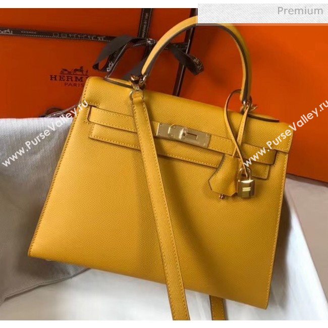 Hermes Kelly 28cm Top Handle Bag in Epsom Leather Ginger 2020 (FL-20052934)