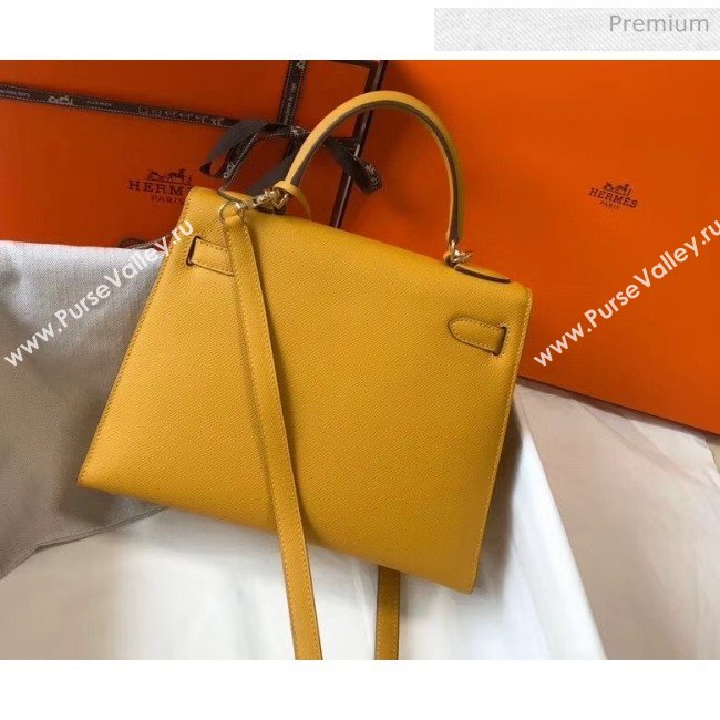 Hermes Kelly 28cm Top Handle Bag in Epsom Leather Ginger 2020 (FL-20052934)