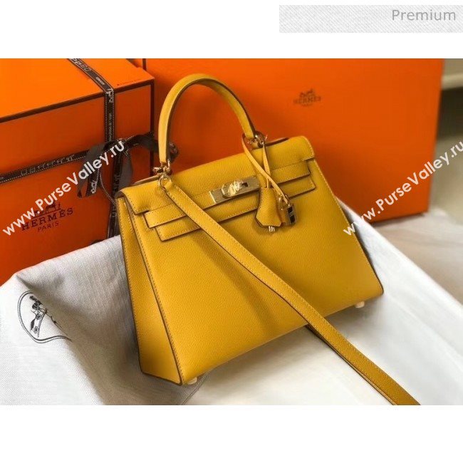 Hermes Kelly 28cm Top Handle Bag in Epsom Leather Ginger 2020 (FL-20052934)