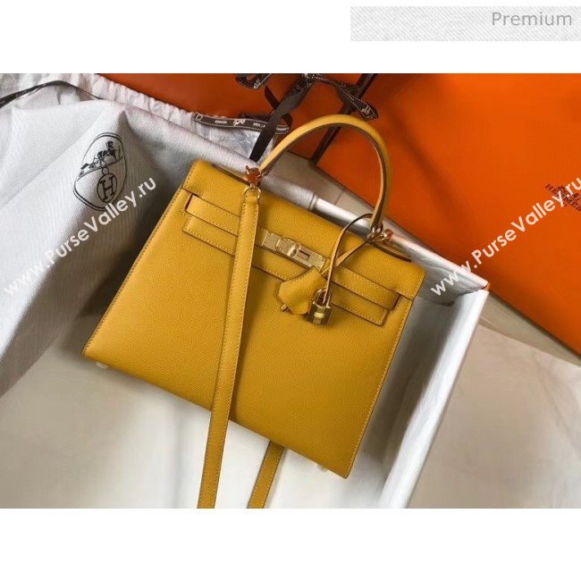 Hermes Kelly 28cm Top Handle Bag in Epsom Leather Ginger 2020 (FL-20052934)