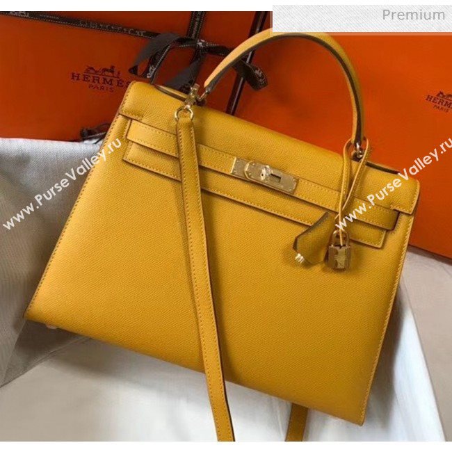 Hermes Kelly 32cm Top Handle Bag in Epsom Leather Ginger 2020 (FL-20052935)