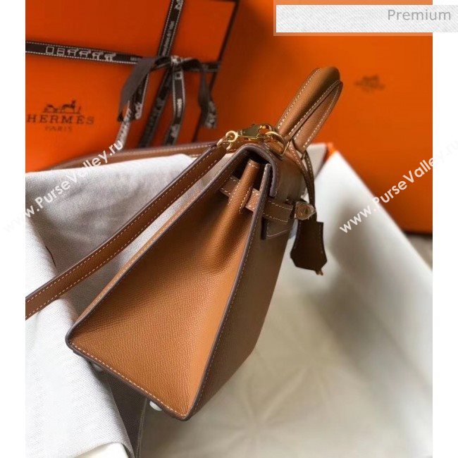 Hermes Kelly 25cm Top Handle Bag in Epsom Leather Brown 2020 (FL-20052936)