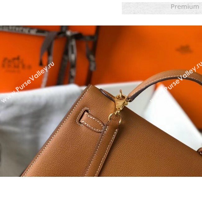 Hermes Kelly 25cm Top Handle Bag in Epsom Leather Brown 2020 (FL-20052936)