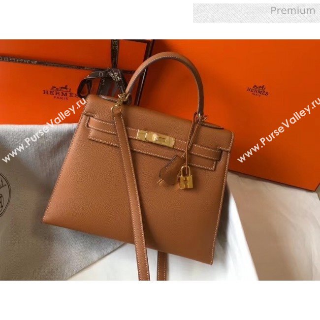 Hermes Kelly 28cm Top Handle Bag in Epsom Leather Brown 2020 (FL-20052937)