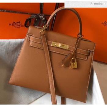 Hermes Kelly 28cm Top Handle Bag in Epsom Leather Brown 2020 (FL-20052937)