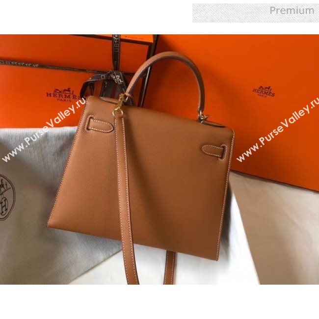 Hermes Kelly 28cm Top Handle Bag in Epsom Leather Brown 2020 (FL-20052937)