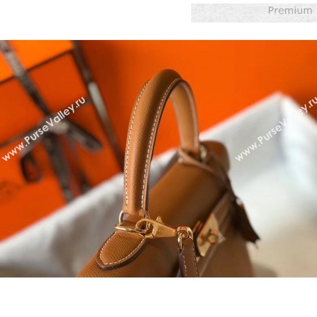 Hermes Kelly 28cm Top Handle Bag in Epsom Leather Brown 2020 (FL-20052937)