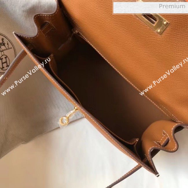 Hermes Kelly 28cm Top Handle Bag in Epsom Leather Brown 2020 (FL-20052937)