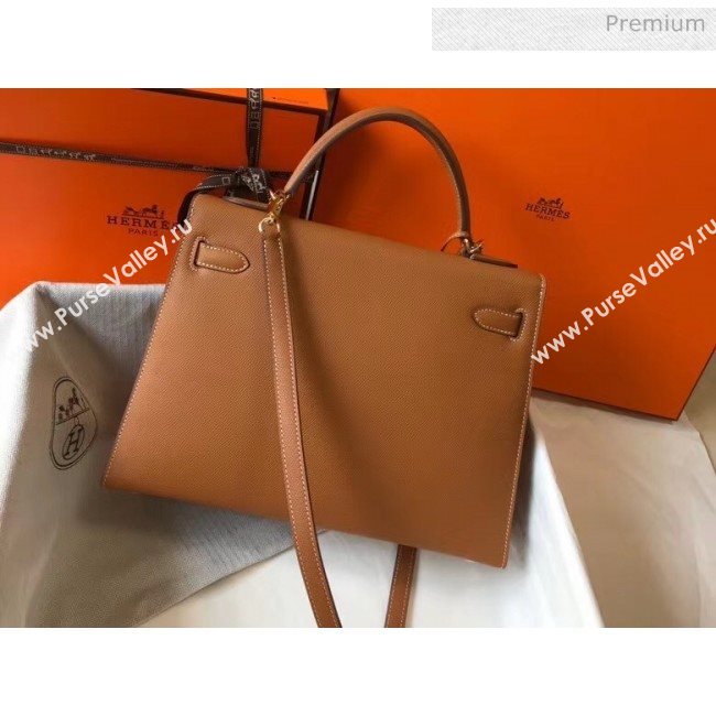Hermes Kelly 32cm Top Handle Bag in Epsom Leather Brown 2020 (FL-20052938)