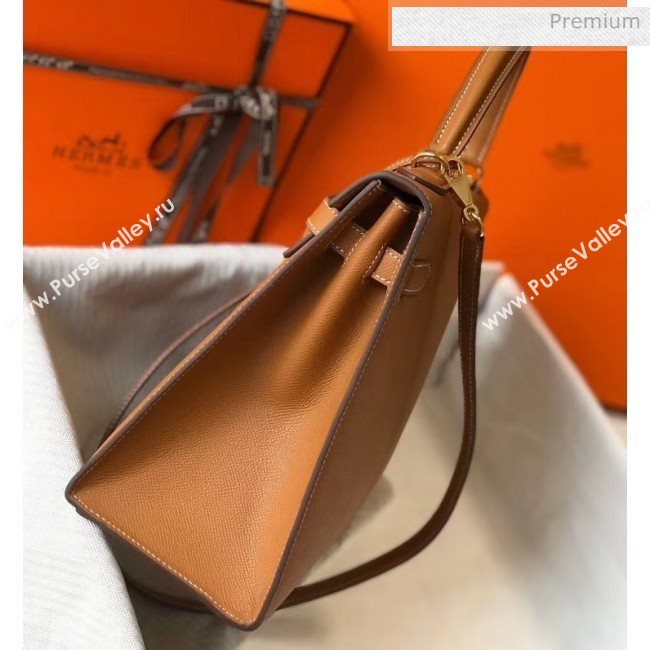 Hermes Kelly 32cm Top Handle Bag in Epsom Leather Brown 2020 (FL-20052938)